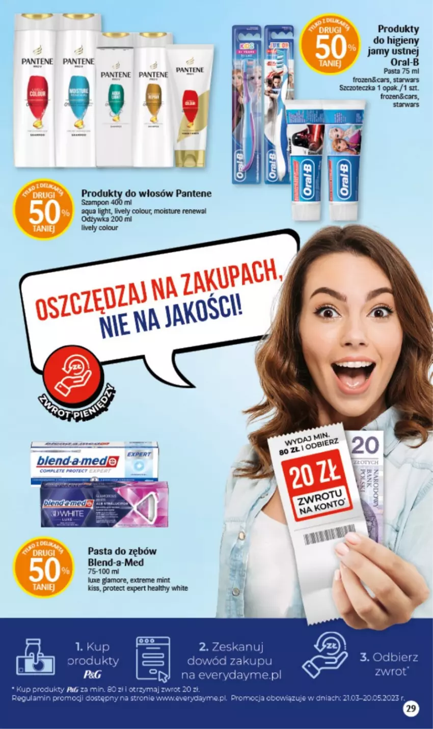 Gazetka promocyjna Delikatesy Centrum - Wielkanoc 22.03-08.04 - ważna 22.03 do 08.04.2023 - strona 29 - produkty: Blend-a-Med, Cars, Frozen, Gra, Pantene, Pasta do zębów, Szampon