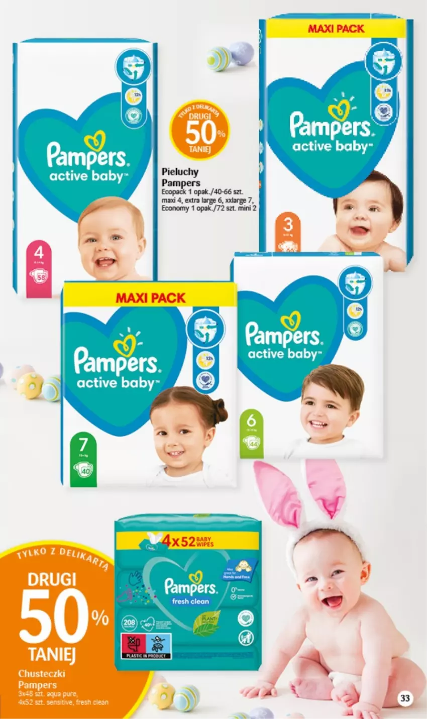 Gazetka promocyjna Delikatesy Centrum - Wielkanoc 22.03-08.04 - ważna 22.03 do 08.04.2023 - strona 33 - produkty: Pampers