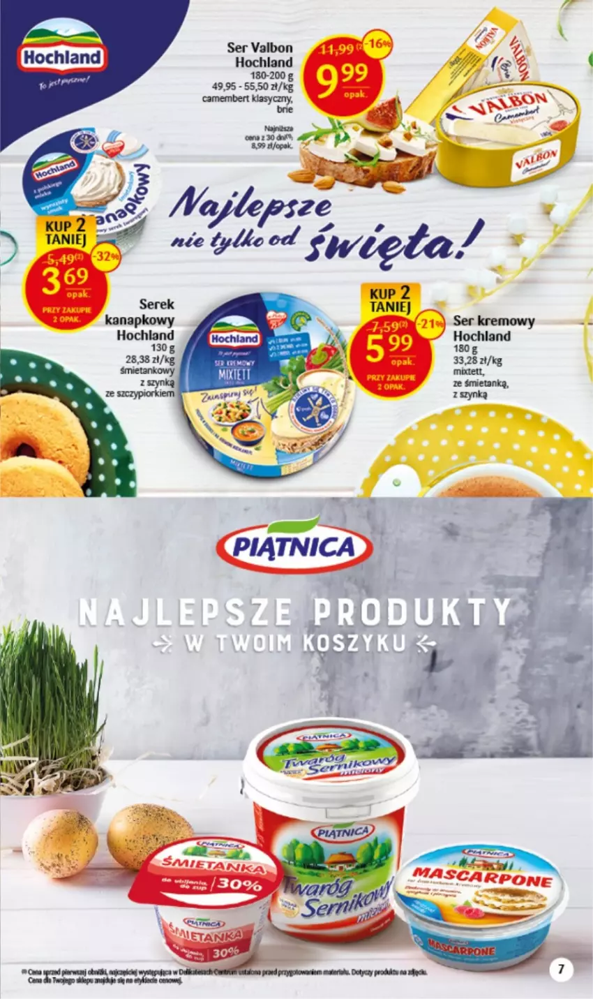 Gazetka promocyjna Delikatesy Centrum - Wielkanoc 22.03-08.04 - ważna 22.03 do 08.04.2023 - strona 7 - produkty: Hochland, Ser, Serek, Serek kanapkowy