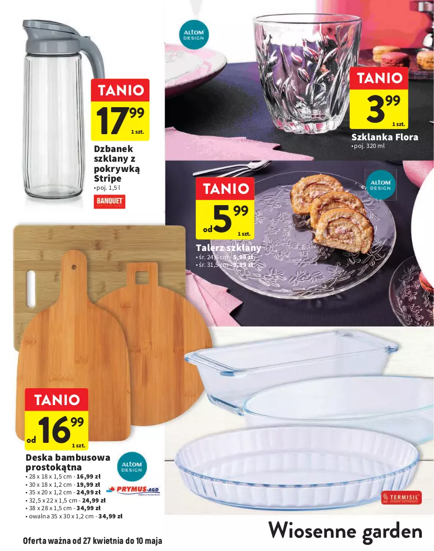 Gazetka promocyjna Intermarche - Gazetka Intermarche - ważna 27.04 do 10.05.2023 - strona 10 - produkty: Dzbanek, Flora, Szklanka, Talerz