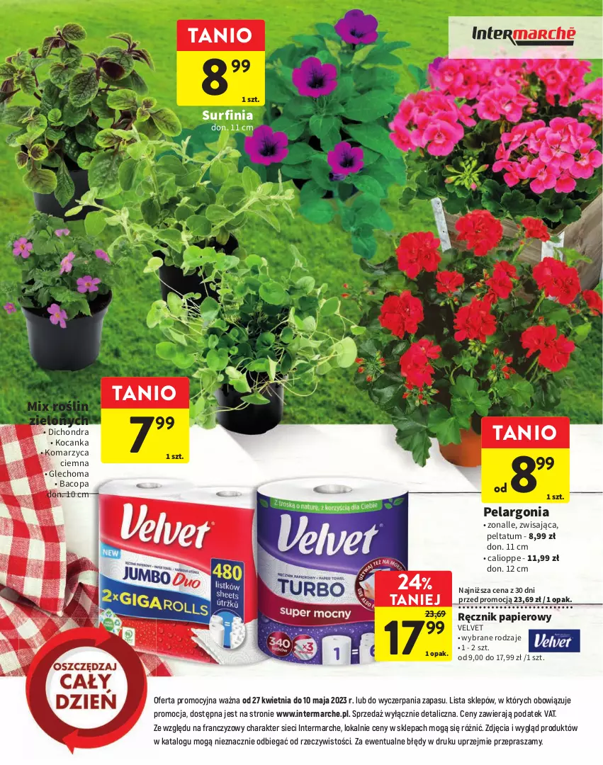 Gazetka promocyjna Intermarche - Gazetka Intermarche - ważna 27.04 do 10.05.2023 - strona 16 - produkty: Koc, Papier, Ręcznik, Surf, Velvet