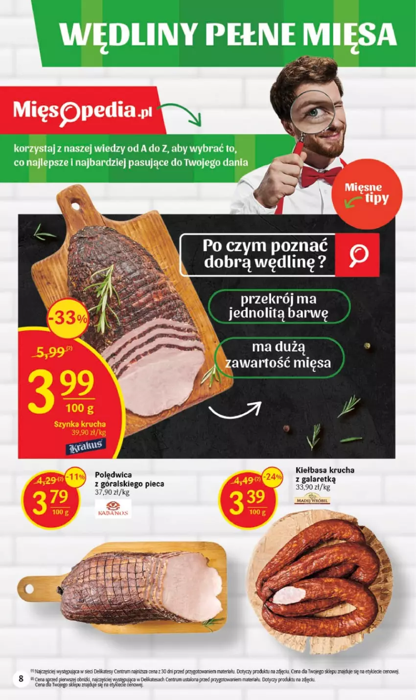 Gazetka promocyjna Delikatesy Centrum - Gazetka DC30 - ważna 03.08 do 09.08.2023 - strona 8 - produkty: Gala, Kiełbasa, Kiełbasa krucha, Madej Wróbel, Piec, Polędwica, Rum