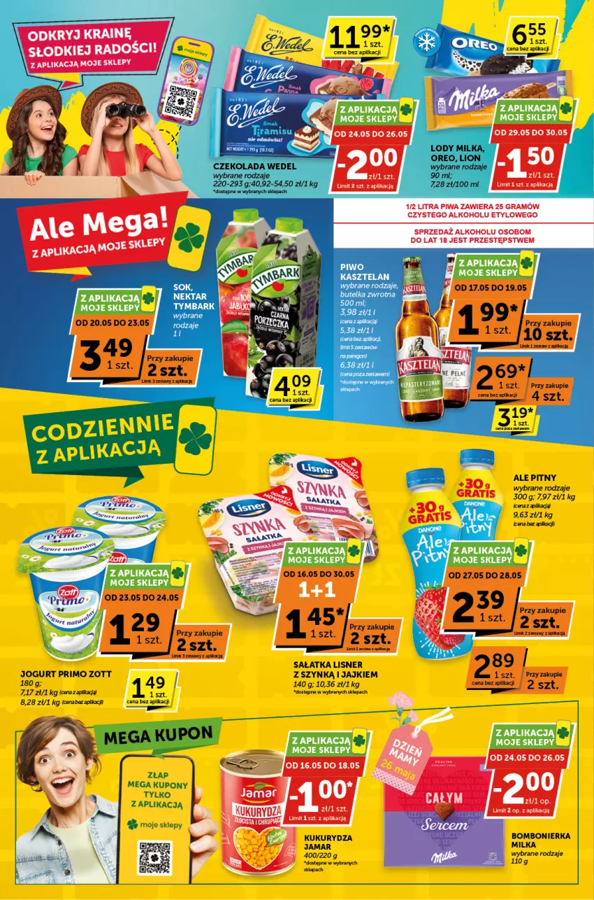 Gazetka promocyjna ABC - ważna 16.05 do 30.05.2024 - strona 2 - produkty: Fa, Jogurt, Kasztelan, Kukurydza, Lisner, Milka, Nektar, Sałat, Sałatka, Sok, Tymbark, Zott