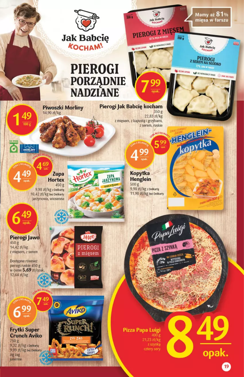 Gazetka promocyjna Delikatesy Centrum - Gazetka Delikatesy Centrum - ważna 02.06 do 09.06.2021 - strona 19 - produkty: Frytki, Hortex, Kapustą, Koc, Kopytka, Morliny, Pierogi, Piwo, Por, Ser, Zupa