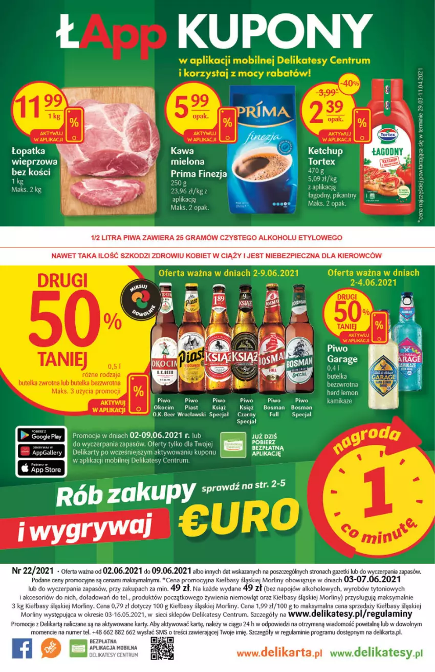 Gazetka promocyjna Delikatesy Centrum - Gazetka Delikatesy Centrum - ważna 02.06 do 09.06.2021 - strona 28 - produkty: Gra, Ketchup, Koc, Mobil, Morliny, Okocim, Piec, Piwa, Piwo, Prima, Rum