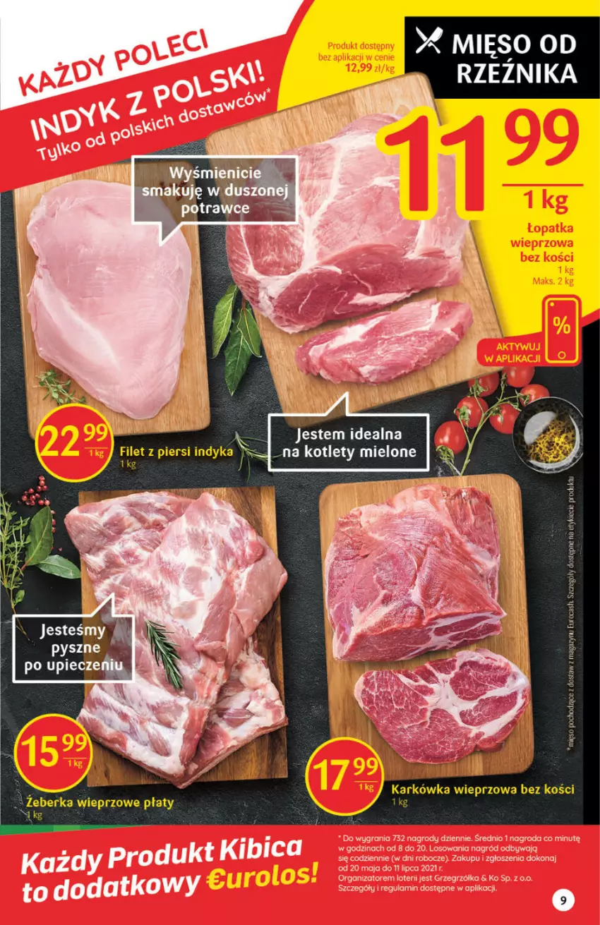 Gazetka promocyjna Delikatesy Centrum - Gazetka Delikatesy Centrum - ważna 02.06 do 09.06.2021 - strona 9 - produkty: Filet z piersi indyka, Karkówka wieprzowa, Kotlet