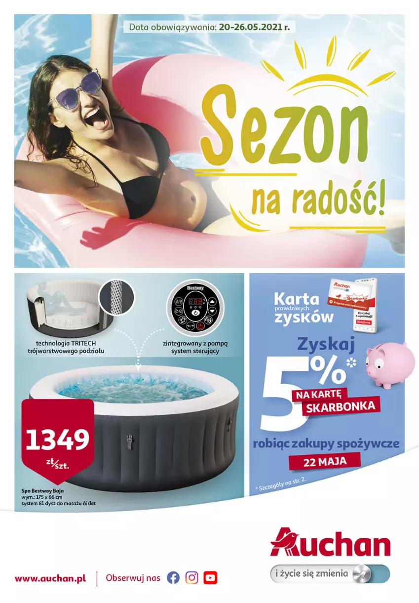 Gazetka promocyjna Auchan - Sezon na radość Hipermarkety - ważna 20.05 do 26.05.2021 - strona 1 - produkty: Ser