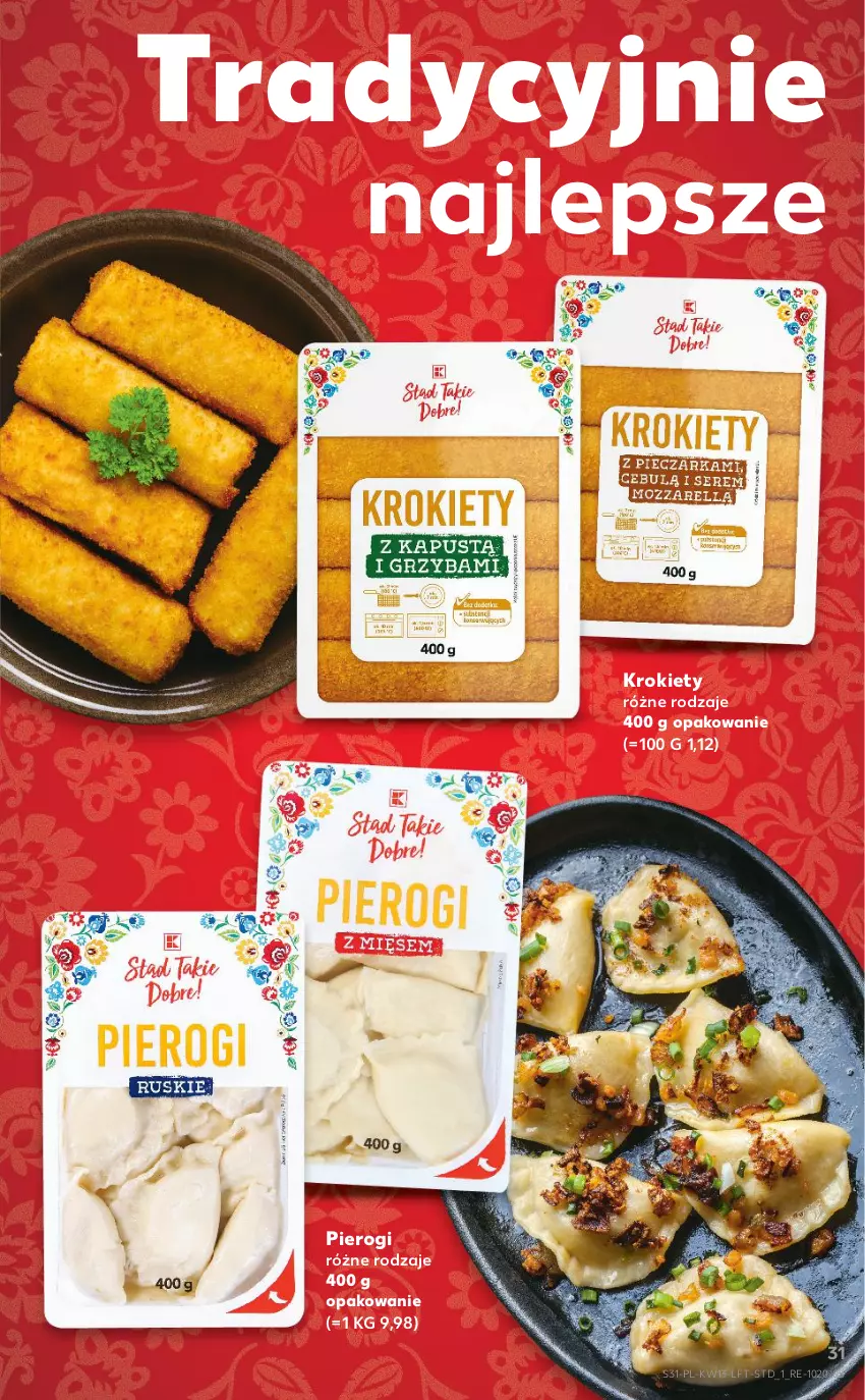 Gazetka promocyjna Kaufland - OFERTA TYGODNIA - ważna 31.03 do 07.04.2021 - strona 31 - produkty: Krokiety, Pierogi