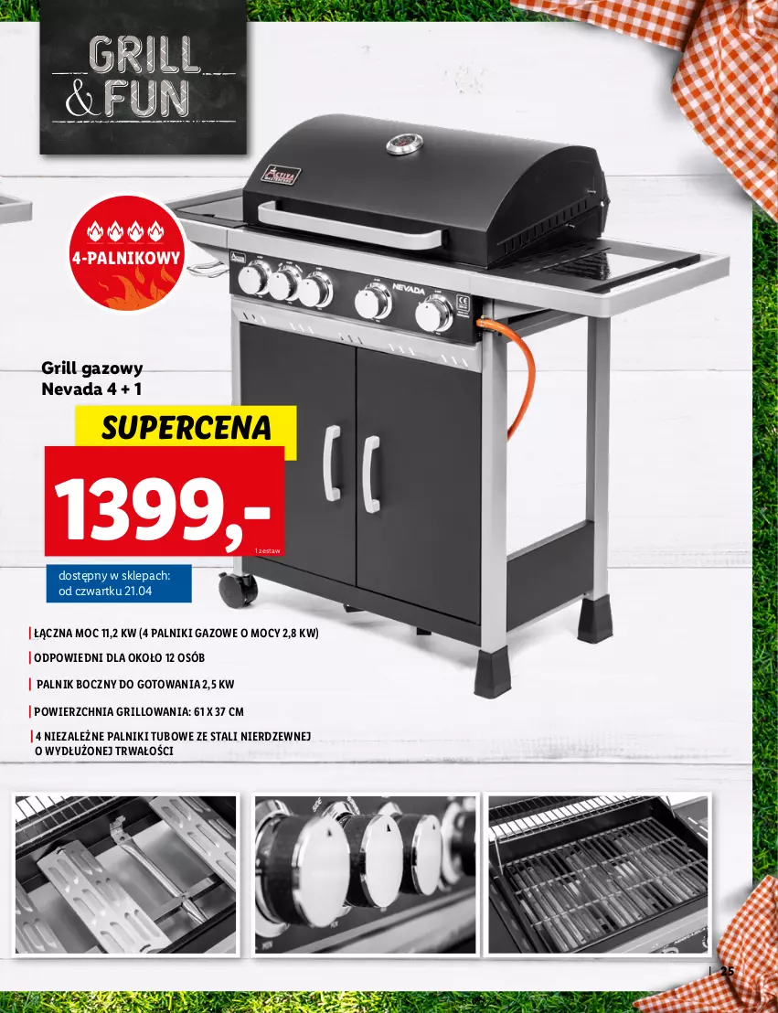 Gazetka promocyjna Lidl - KATALOG OGRÓD - ważna 25.04 do 12.06.2022 - strona 25 - produkty: Grill, Grill gazowy