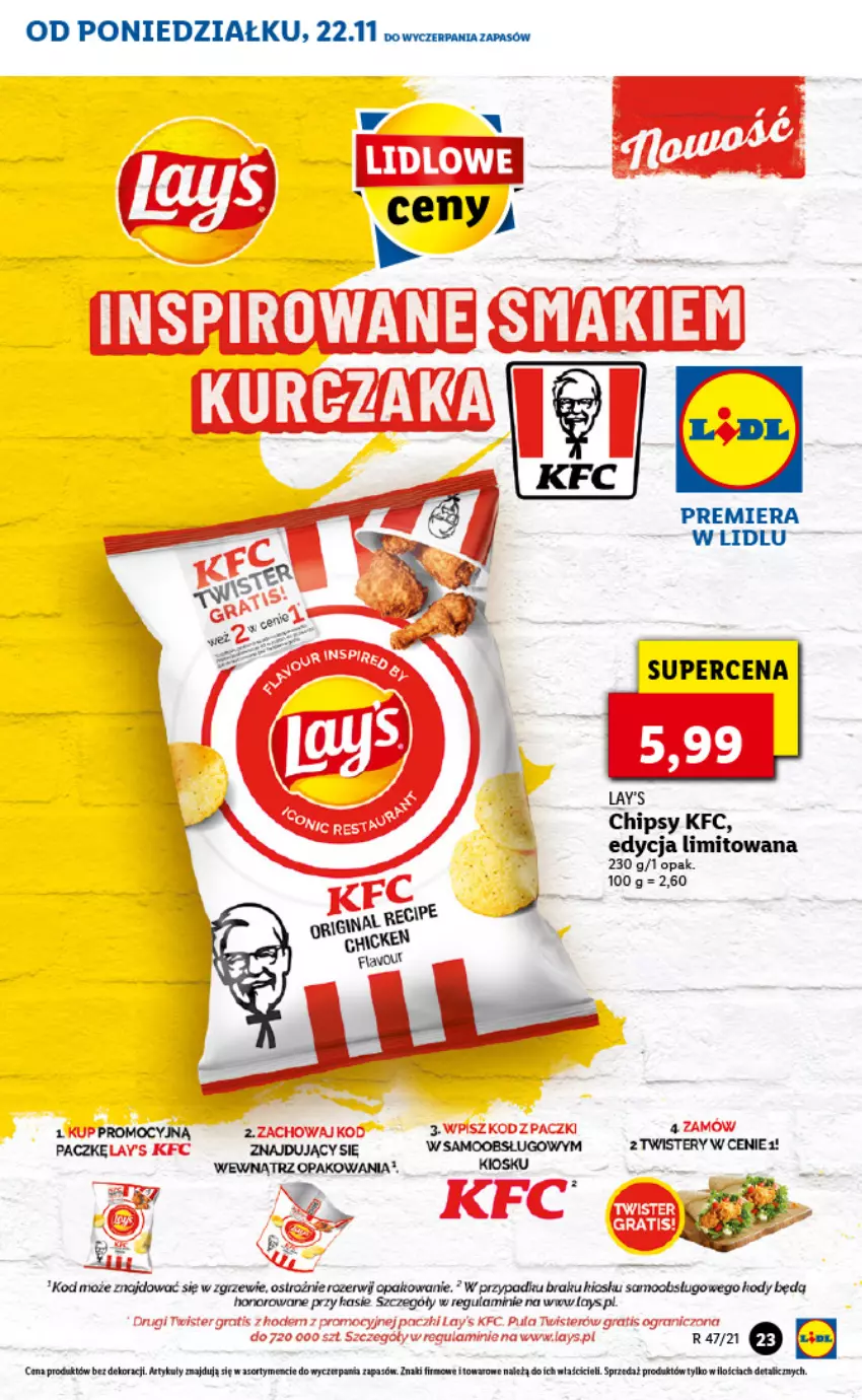 Gazetka promocyjna Lidl - GAZETKA - ważna 22.11 do 24.11.2021 - strona 23 - produkty: Chipsy, Fa, Gra