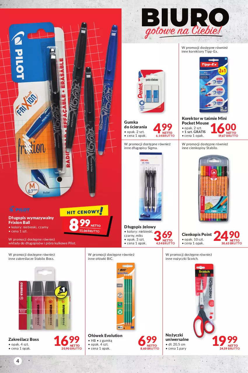 Gazetka promocyjna Makro - [Oferta specjalna] Biuro - ważna 04.05 do 16.05.2022 - strona 4 - produkty: BIC, Biuro, Długopis, Gra, Noż, Nożyczki