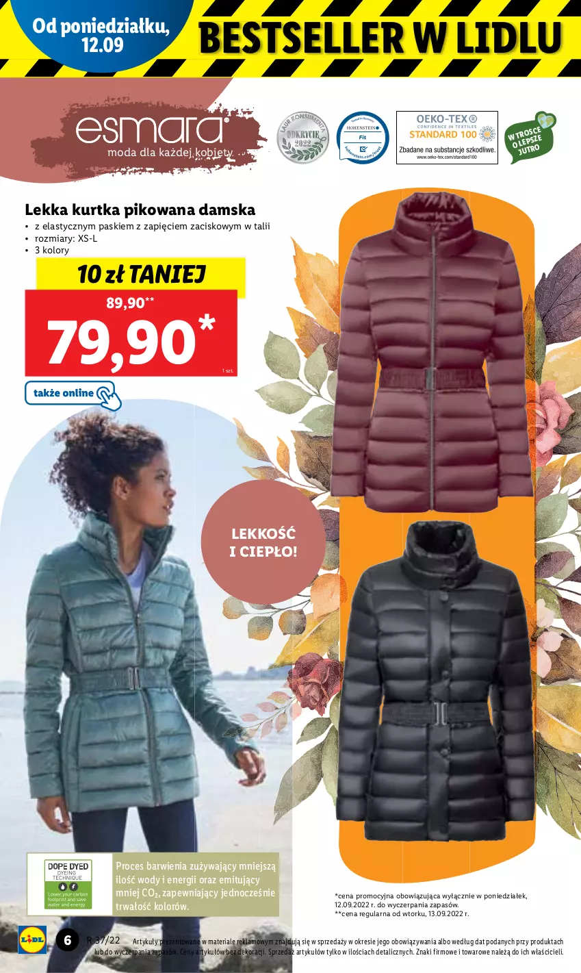 Gazetka promocyjna Lidl - GAZETKA - ważna 12.09 do 17.09.2022 - strona 6 - produkty: Kurtka, Moda