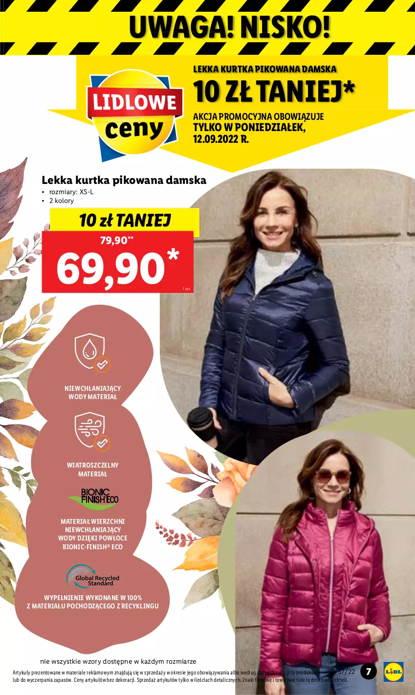 Gazetka promocyjna Lidl - GAZETKA - ważna 12.09 do 17.09.2022 - strona 7 - produkty: Finish, Kurtka, Waga