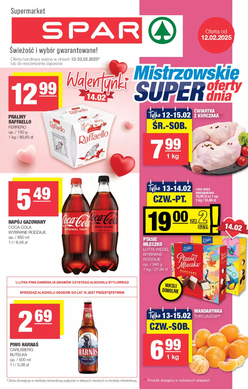 Gazetka promocyjna Spar - Spar - ważna 09.02 do 19.02.2025 - strona 1 - produkty: Carlsberg, Coca-Cola, Fa, Ferrero, Piwo, Raffaello