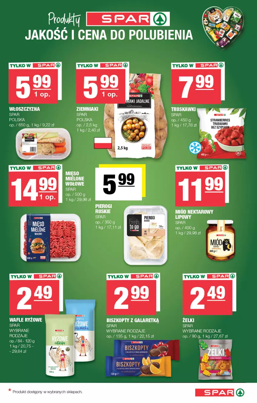 Gazetka promocyjna Spar - Spar - ważna 09.02 do 19.02.2025 - strona 5 - produkty: Biszkopty, Gala, Mięso, Mięso mielone, Truskawki, Ziemniaki