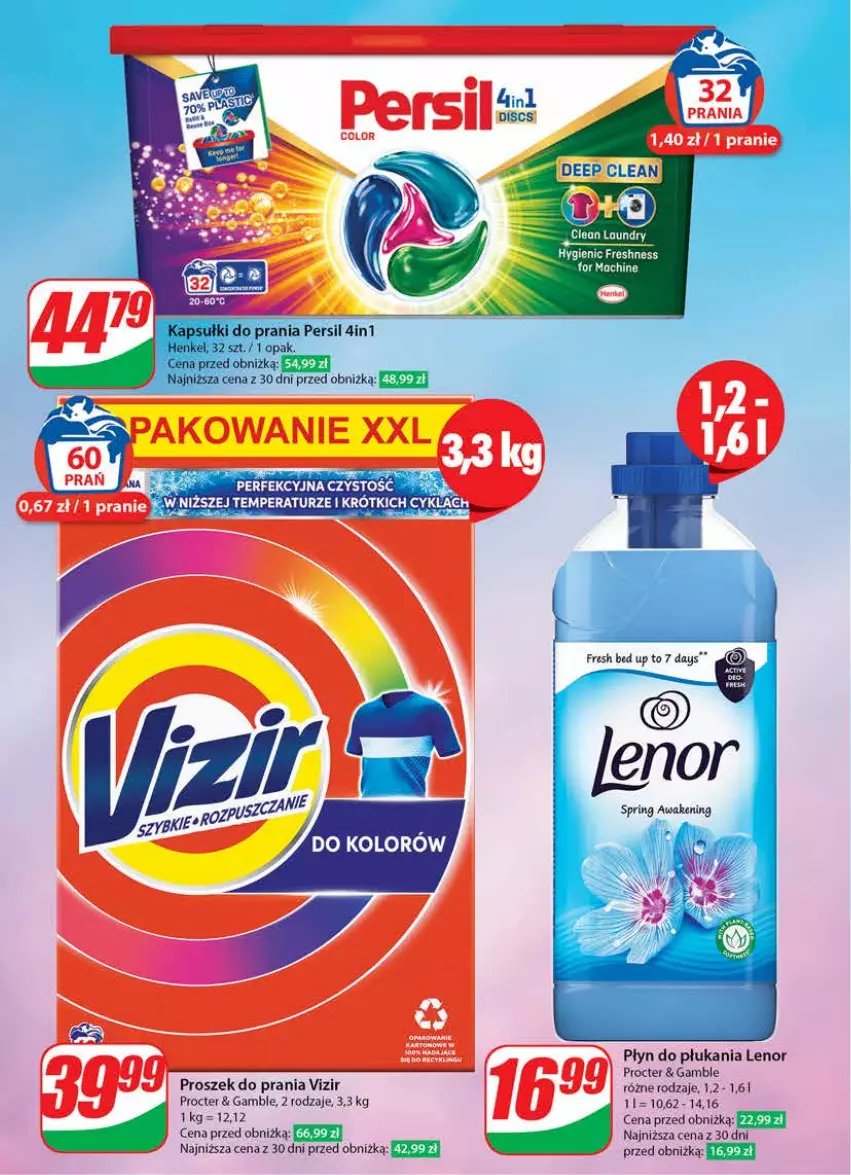 Gazetka promocyjna Dino - Gazetka 37 / 2024 - ważna 11.09 do 17.09.2024 - strona 62 - produkty: Lenor, Płyn do płukania, Proszek do prania, Vizir