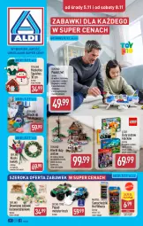 Gazetka promocyjna Aldi - Artykuły przemysłowe i tekstylia - Gazetka - ważna od 08.11 do 08.11.2025 - strona 1 - produkty: Amol, Chodzik, Samochodziki, Pojazd, Wieniec, LEGO, Mattel, Monster truck, Bukiet, Klocki, Hot Wheels, Samolot