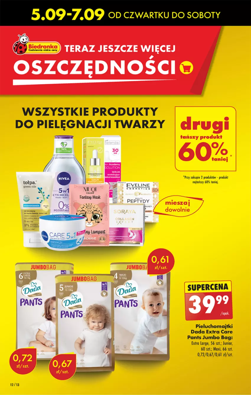 Gazetka promocyjna Biedronka - Od czwartku - ważna 05.09 do 11.09.2024 - strona 12 - produkty: Dada, Majtki, O Bag, Pieluchomajtki, Tera