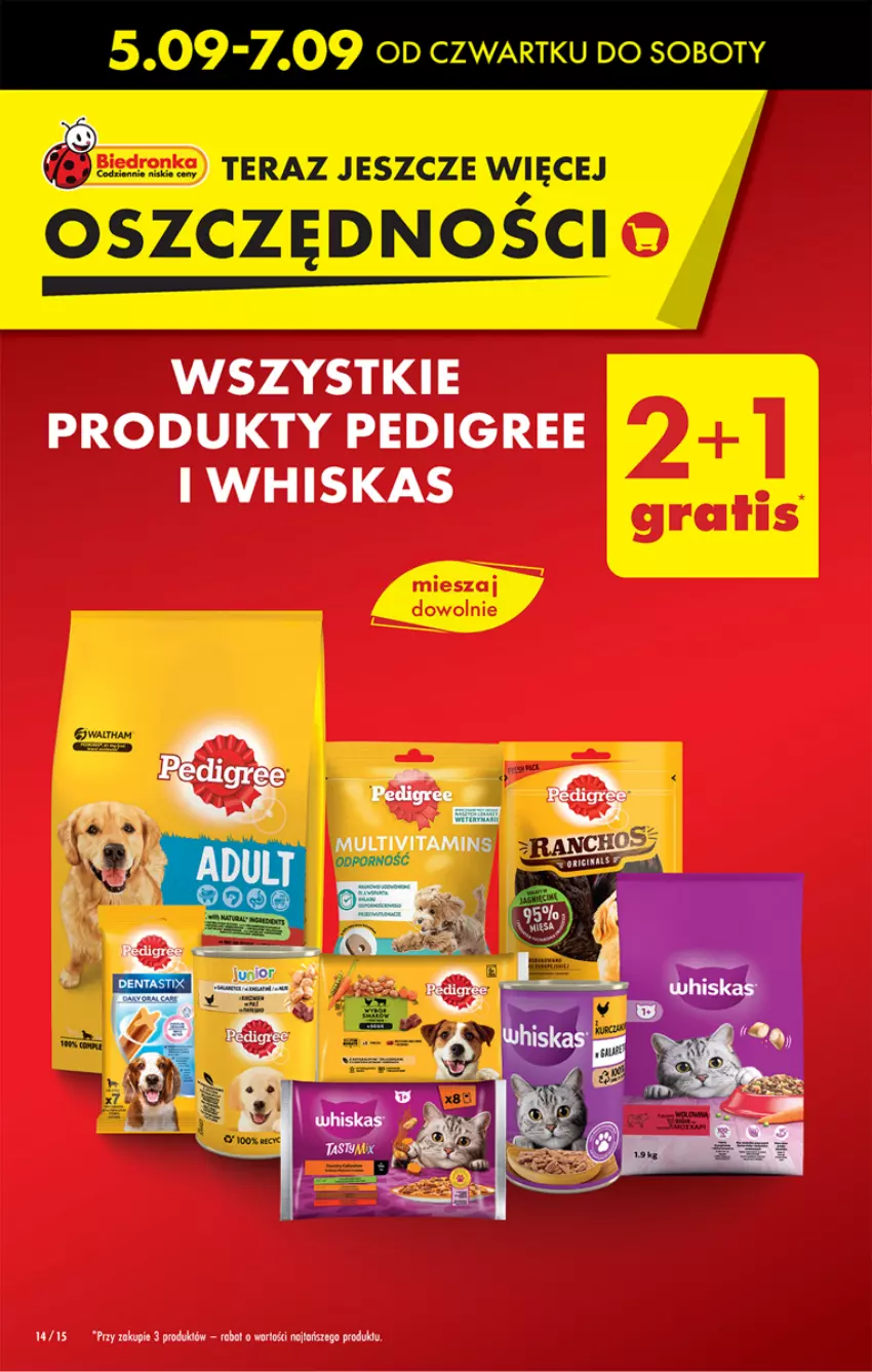 Gazetka promocyjna Biedronka - Od czwartku - ważna 05.09 do 11.09.2024 - strona 14 - produkty: Pedigree, Robot, Whiskas