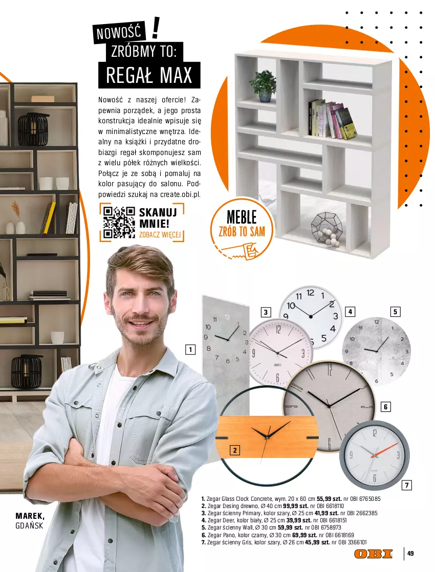 Gazetka promocyjna Obi - Gazetka OBI - ważna 31.05.2022 do 31.05.2023 - strona 49 - produkty: Dulux, Fa, Lampa, Lampa podłogowa, Lampa wisząca, Panel podłogowy, Plafon, Por, Prima, Regał, Zegar