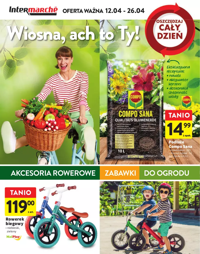 Gazetka promocyjna Intermarche - Gazetka Intermarche - ważna 12.04 do 26.04.2023 - strona 1 - produkty: Nawóz, Rower, Rowerek, Storczyk