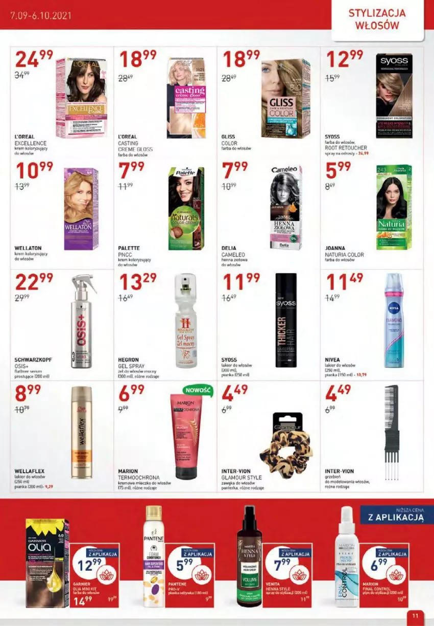 Gazetka promocyjna Drogerie Jawa - ważna 07.09 do 10.10.2021 - strona 11 - produkty: Eleo, Fa, Farba do włosów, Hegron, Joanna, Nivea, Palette, Schwarzkopf, Wella, Wellaflex