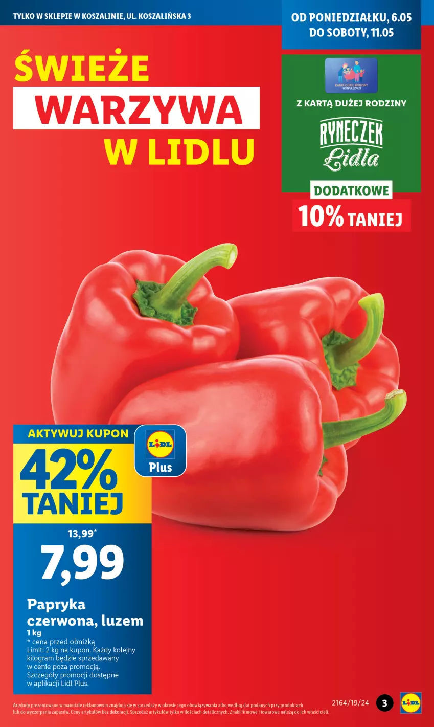 Gazetka promocyjna Lidl - Nowy Lidl w Koszalinie już otwarty - ważna 06.05 do 11.05.2024 - strona 3 - produkty: Warzywa