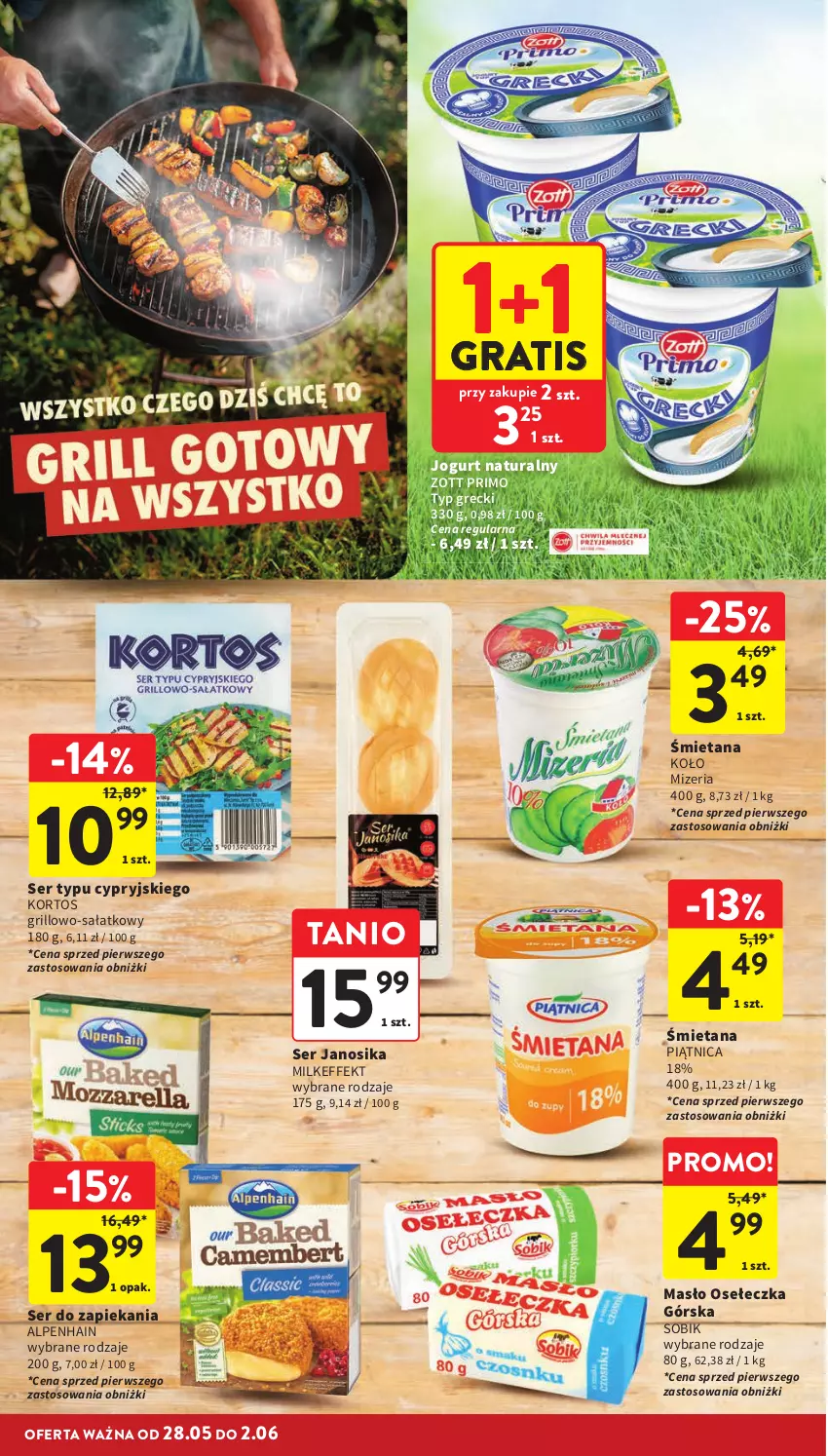 Gazetka promocyjna Intermarche - Gazetka Intermarche - ważna 28.05 do 02.06.2026 - strona 14 - produkty: Gra, Grill, Jogurt, Jogurt naturalny, Masło, Piątnica, Sałat, Ser, Zott, Zott Primo