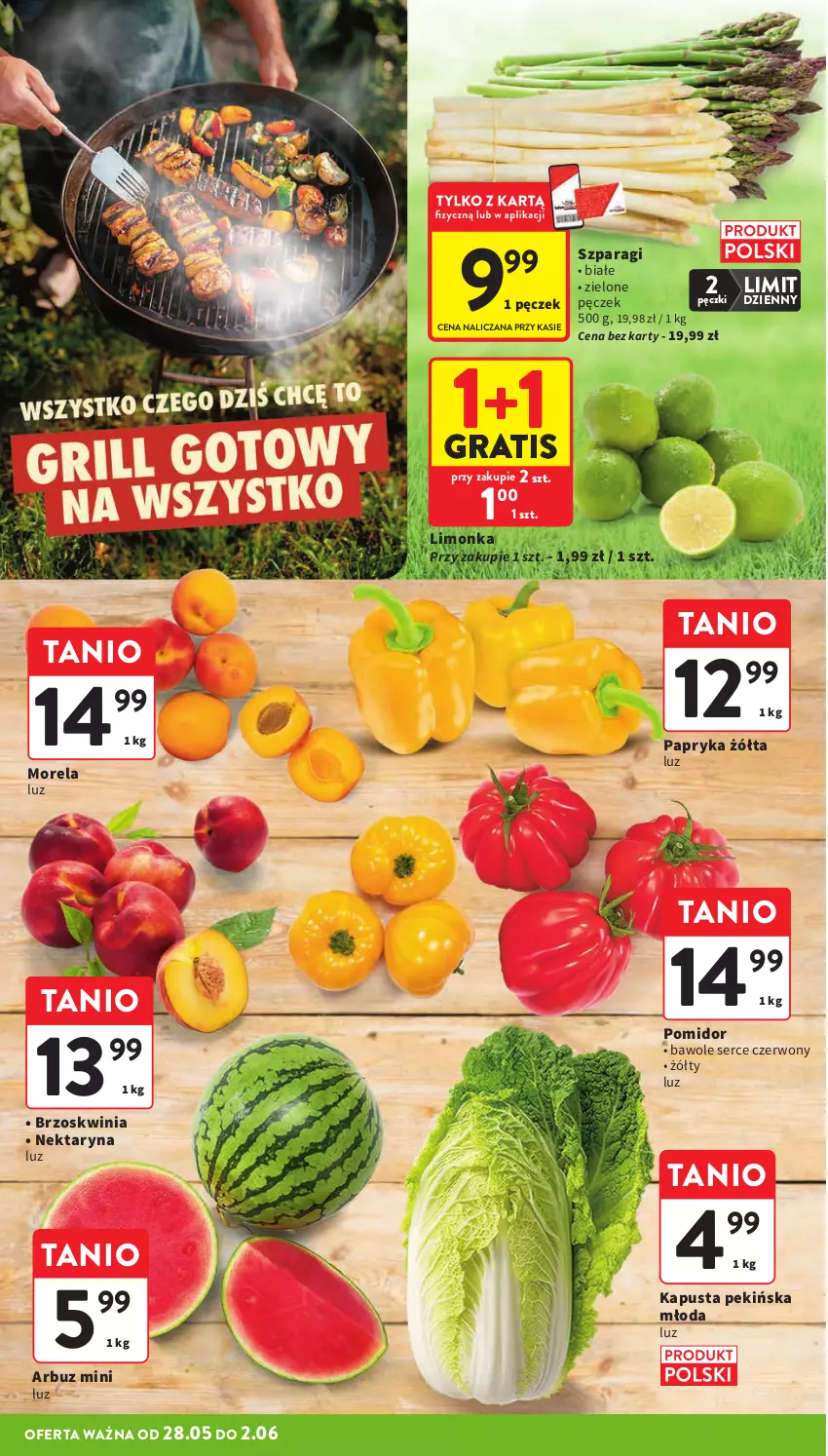 Gazetka promocyjna Intermarche - Gazetka Intermarche - ważna 28.05 do 02.06.2026 - strona 16 - produkty: Arbuz, Gra, Limonka, Morela, Nektar, Papryka, Papryka żółta, Ser