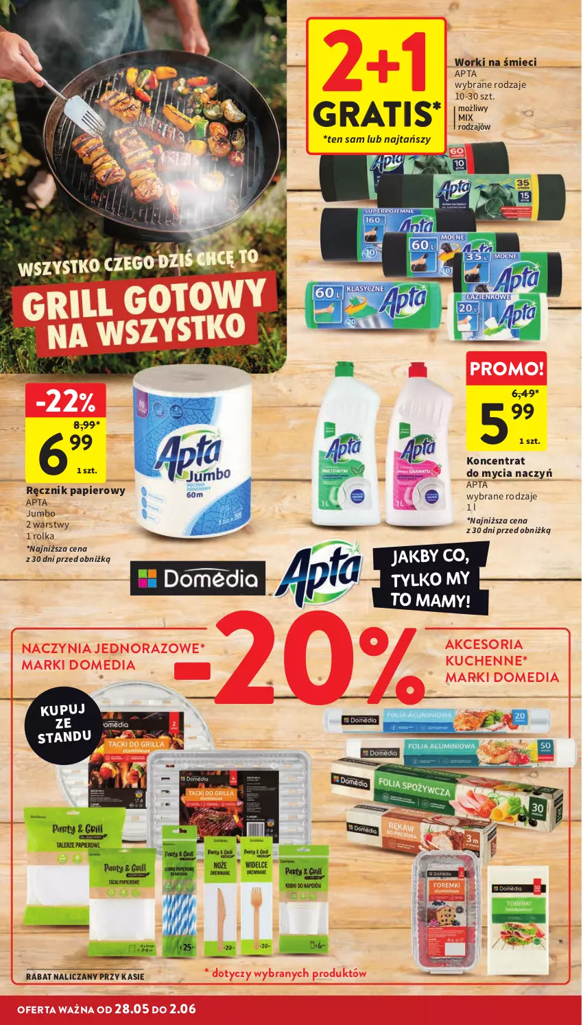 Gazetka promocyjna Intermarche - Gazetka Intermarche - ważna 28.05 do 02.06.2026 - strona 22 - produkty: Do mycia naczyń, Gra, Koncentrat do mycia naczyń, Papier, Ręcznik, Worki na śmiec, Worki na śmieci