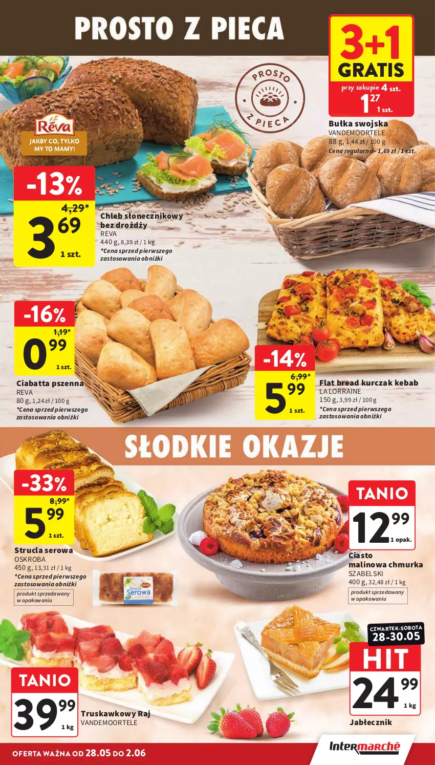 Gazetka promocyjna Intermarche - Gazetka Intermarche - ważna 28.05 do 02.06.2026 - strona 27 - produkty: Bułka, Chleb, Ciabatta, Gra, Kebab, Kurczak, Ser, Strucla