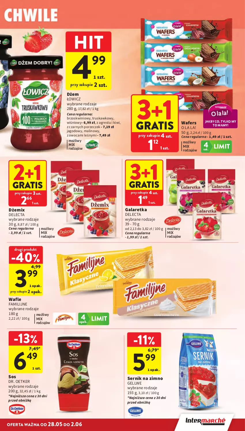 Gazetka promocyjna Intermarche - Gazetka Intermarche - ważna 28.05 do 02.06.2026 - strona 39 - produkty: Delecta, Dr. Oetker, Dżem, Fa, Gala, Galaretka, Gra, Gres, Kiwi, Por, Ser, Sos, Wafle