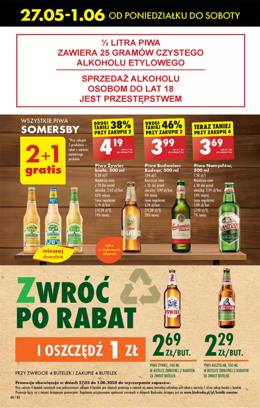 Gazetka promocyjna Biedronka - Od poniedzialku - ważna 27.05 do 01.06.2024 - strona 48 - produkty: Dron, Namysłów, Piwa, Piwo, Rama, Robot, Ser, Somersby, Tran