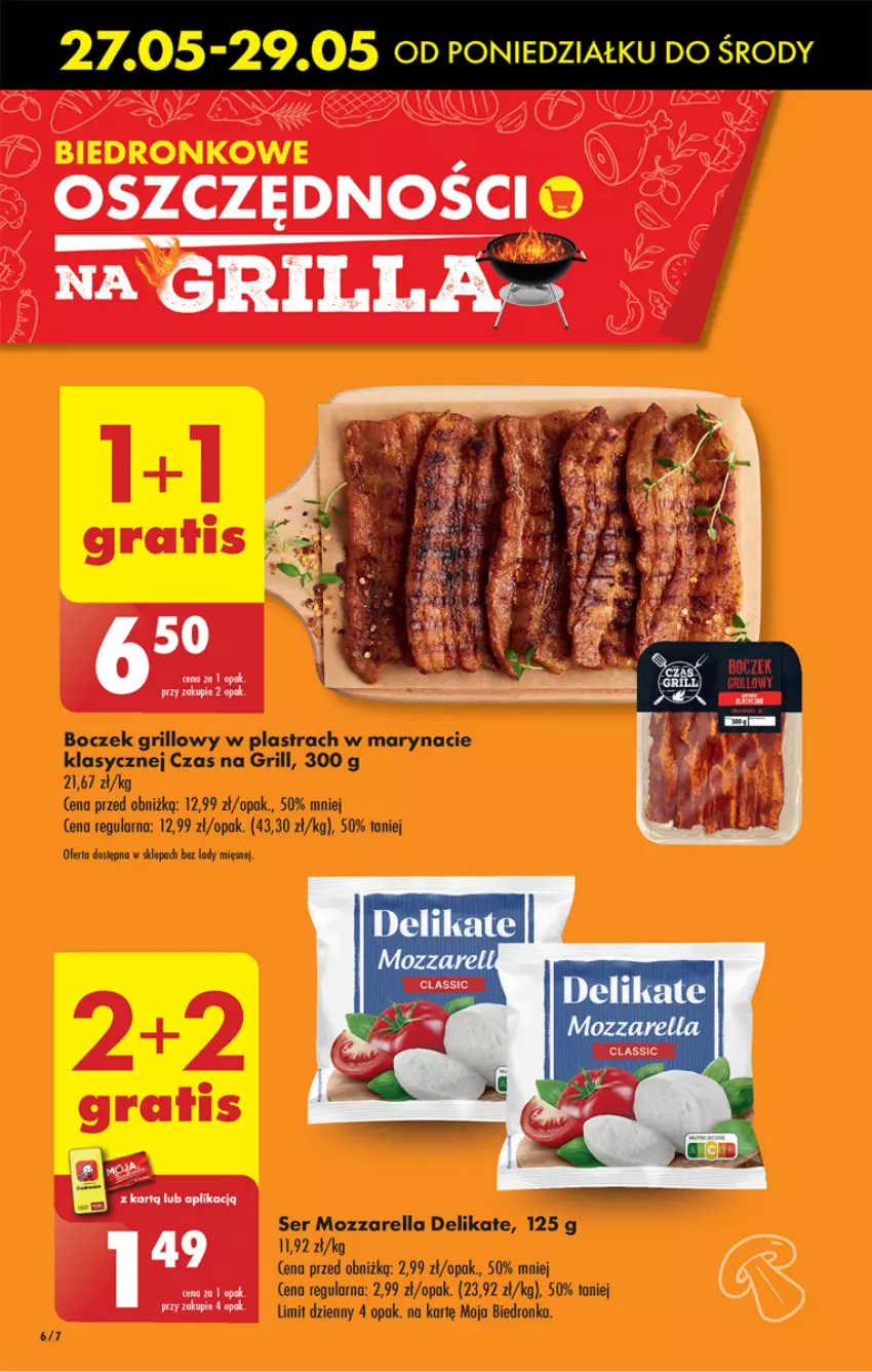 Gazetka promocyjna Biedronka - Od poniedzialku - ważna 27.05 do 01.06.2024 - strona 8 - produkty: Boczek, Dron, Fa, Grill, Lody, Mozzarella, Ser