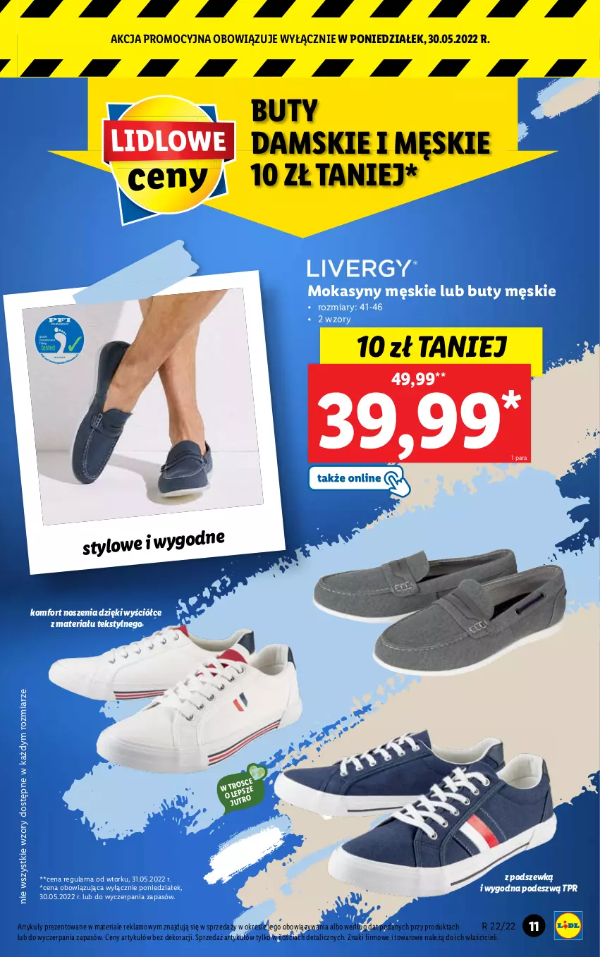 Gazetka promocyjna Lidl - GAZETKA - ważna 30.05 do 04.06.2022 - strona 11 - produkty: Buty, Mokasyny