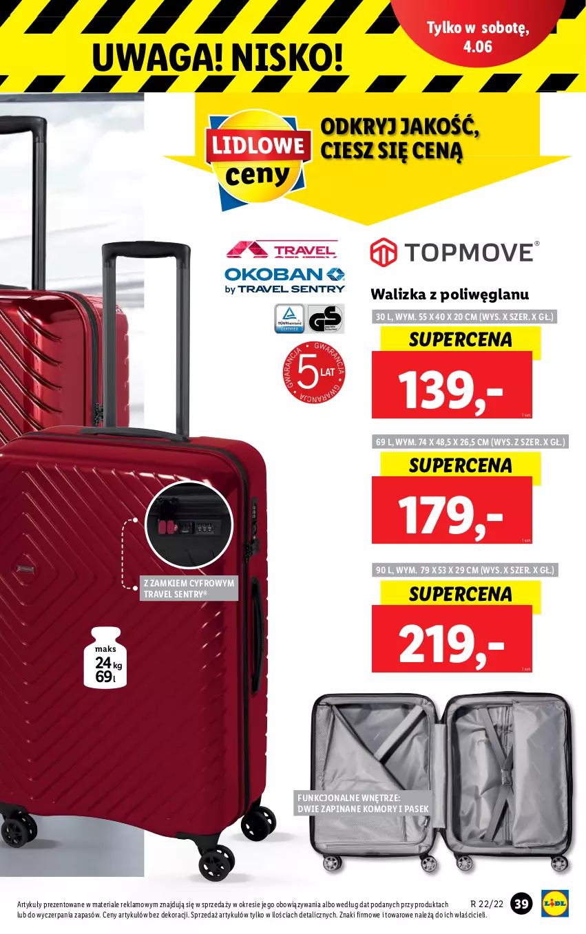 Gazetka promocyjna Lidl - GAZETKA - ważna 30.05 do 04.06.2022 - strona 39 - produkty: Pasek, Waga, Walizka