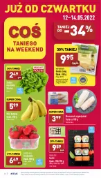 Gazetka promocyjna Aldi - Katalog spożywczy - Gazetka - ważna od 14.05 do 14.05.2022 - strona 24 - produkty: Banany, Ser, Gin, Hofburger, Sałata masłowa, Truskawki, Kawa, Sałat, Mini banany, Burger, Sushi, Gouda, Masło