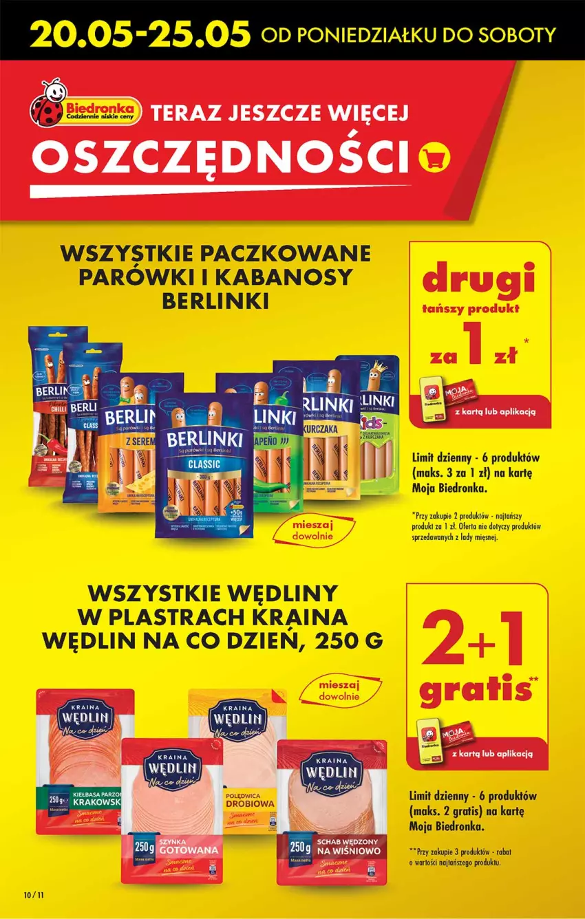 Gazetka promocyjna Biedronka - Od poniedzialku - ważna 20.05 do 25.05.2024 - strona 10 - produkty: Berlinki, Dron, Gra, Kabanos, Parówki, Tera