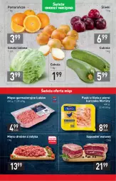 Gazetka promocyjna Stokrotka - Supermarket - Gazetka - ważna od 23.03 do 23.03.2022 - strona 5 - produkty: Kurczak, Cebula, Warzywa, Sałata lodowa, Pomarańcze, Sałat, Szponder wołowy, Morliny, Owoce, Mięso garmażeryjne, Mięso