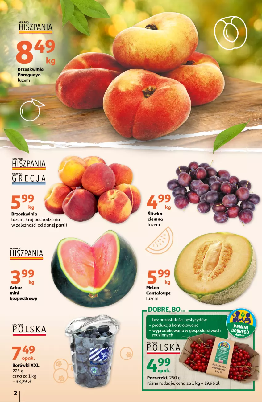 Gazetka promocyjna Auchan - Tak smakuje lato Hipermarkety - ważna 22.07 do 28.07.2021 - strona 2 - produkty: Arbuz, Melon, Por, Sok