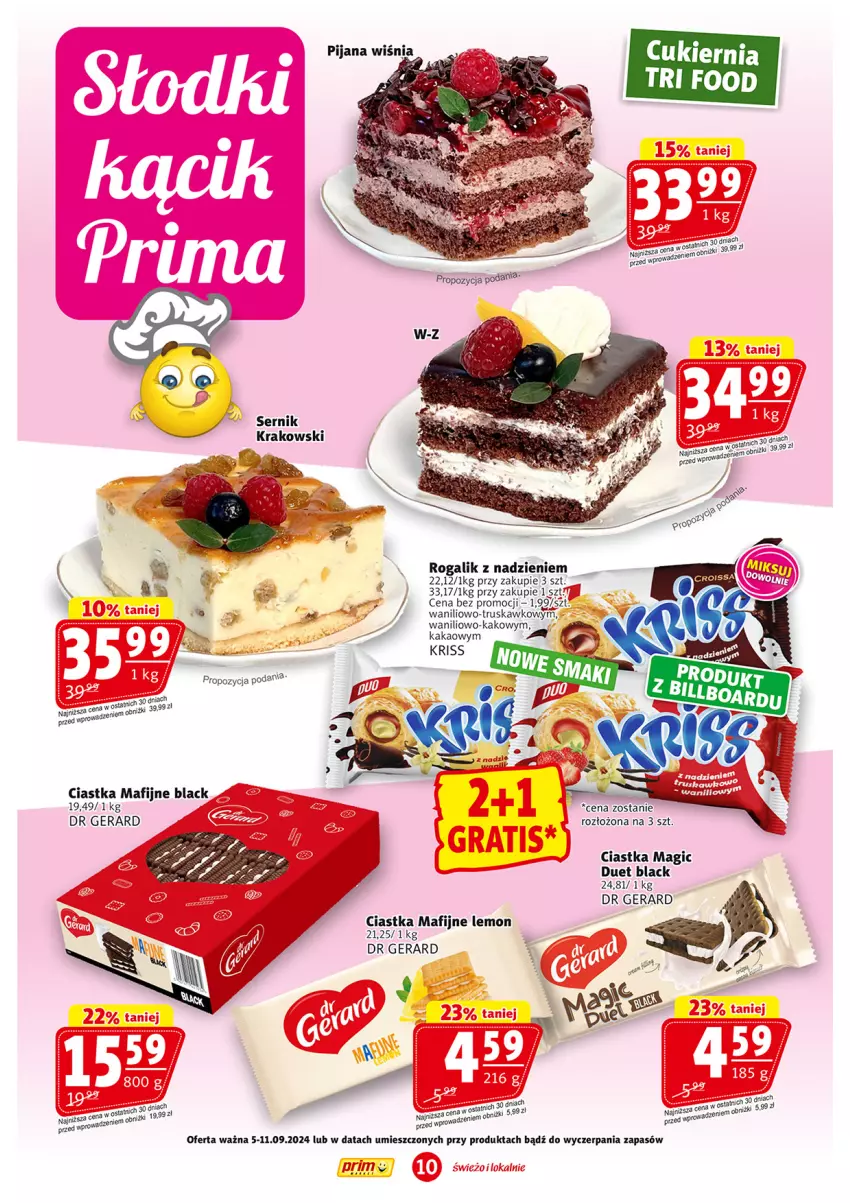 Gazetka promocyjna Prim Market - ważna 05.09 do 11.09.2024 - strona 10 - produkty: Ciastka, Cukier, Dr Gerard, Kakao, Lack, Rogal, Ser