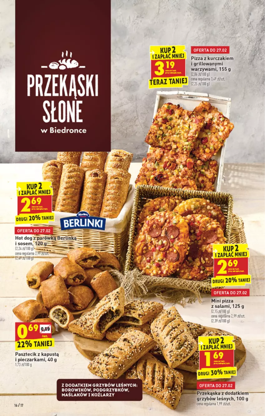 Gazetka promocyjna Biedronka - W tym tygodniu PN - ważna 25.02 do 03.03.2021 - strona 16 - produkty: Dron, Grill, Kapustą, Kurczak, Piec, Pieczarka, Pizza, Por, Salami, Sos, Warzywa