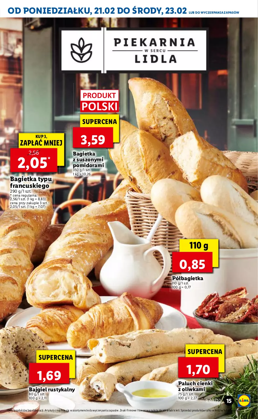 Gazetka promocyjna Lidl - GAZETKA - ważna 21.02 do 23.02.2022 - strona 15 - produkty: Bagietka, O Bag, Rust