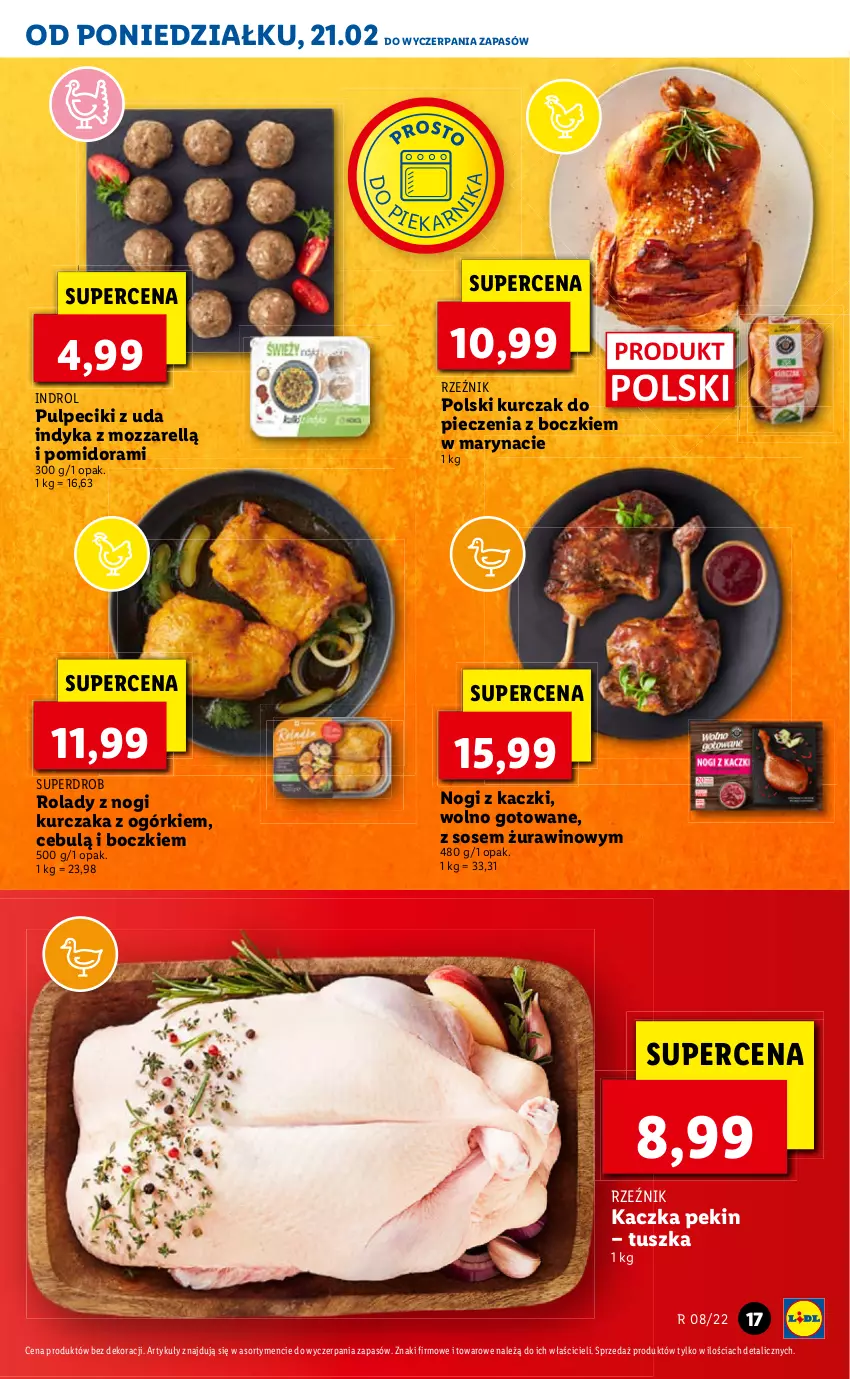 Gazetka promocyjna Lidl - GAZETKA - ważna 21.02 do 23.02.2022 - strona 17 - produkty: Kaczka, Kurczak, Sos, Tusz, Wino