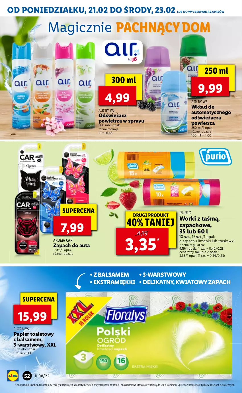 Gazetka promocyjna Lidl - GAZETKA - ważna 21.02 do 23.02.2022 - strona 52 - produkty: Flora, Papier, Papier toaletowy, Pur, Truskawki