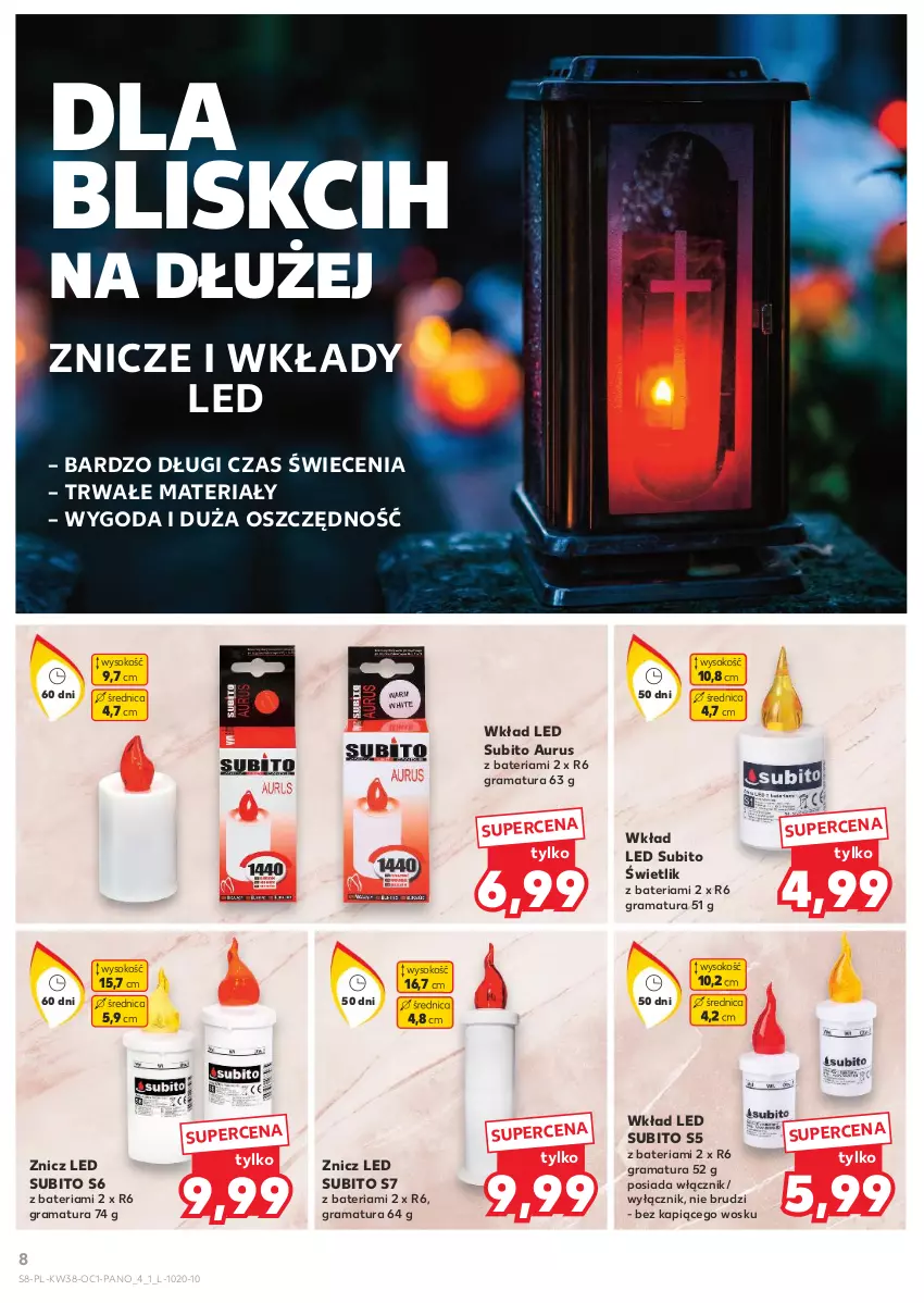 Gazetka promocyjna Kaufland - Kaufland - ważna 19.09 do 06.11.2024 - strona 8 - produkty: Bateria, Gra, Rama, Sok, Znicz