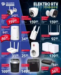 Gazetka promocyjna Selgros - Katalog Elektro - Gazetka - ważna od 24.11 do 24.11.2021 - strona 12 - produkty: Halo, Hama, Ser, Kosz, Niszczarka, TP-Link, Kamera, Router, Reflektor, Obraz, Smartfon