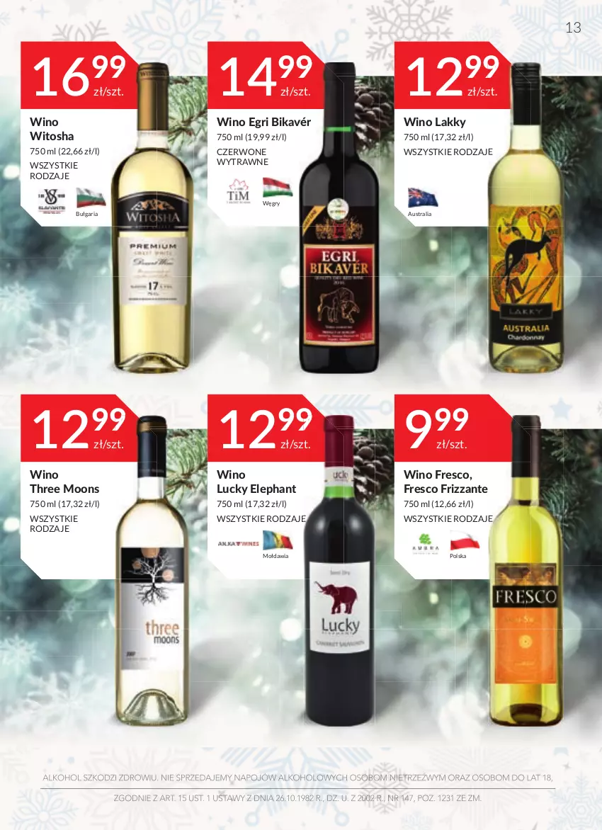 Gazetka promocyjna Stokrotka - Katalog Sylwester - ważna 27.12.2021 do 13.01.2022 - strona 13 - produkty: Fresco, Gry, Wino