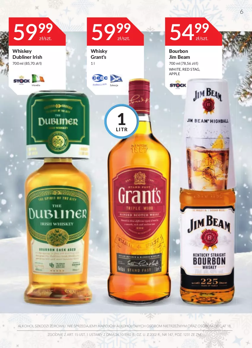 Gazetka promocyjna Stokrotka - Katalog Sylwester - ważna 27.12.2021 do 13.01.2022 - strona 6 - produkty: Bourbon, Gra, Jim Beam, Koc, Whiskey, Whisky