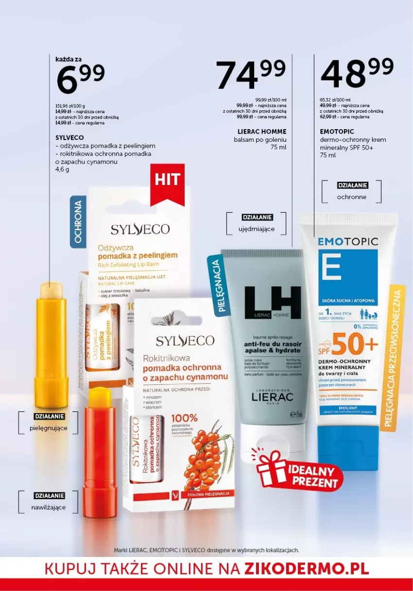 Gazetka promocyjna Ziko - Gazetka Ziko Dermo - ważna 15.01 do 28.01.2026 - strona 14 - produkty: Asus, Balsam po goleniu, Lierac, Ochronny krem, Olej, Peeling, Top